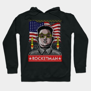 Rocketman Kim Jong-Un Ugly Christmas Sweater Hoodie
